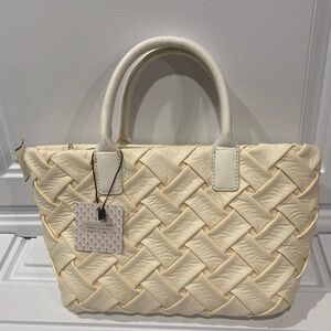 LULLA Collection NYC ivory tote with matching crossbody bag set